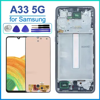 Schermo AMOLED da 6,4'' per Samsung Galaxy A33 5G, Display LCD con Touch Screen e Digitalizzatore per Samsung A33 5G A336E A336B A336M