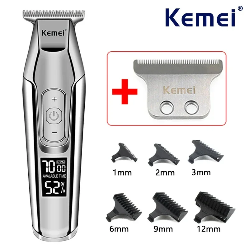 Kemei Hair Clipper KM-5027 Or Blade Trimmer for Men Adjustable Speed LED Digital Hair Clipper Carving Clippers Electric Razor hair clipper hair trimmer