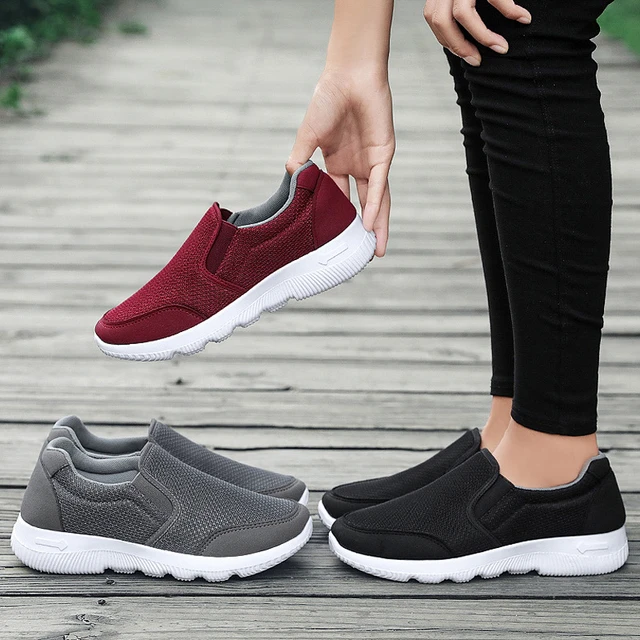 Aftensmad Trolley lotteri Cloth Shoes Women's 2022 Spring New Soft Bottom Same Casual Middle-Aged and  Elderly Walking Shoes Tenis De Moda Shoes for Women - AliExpress
