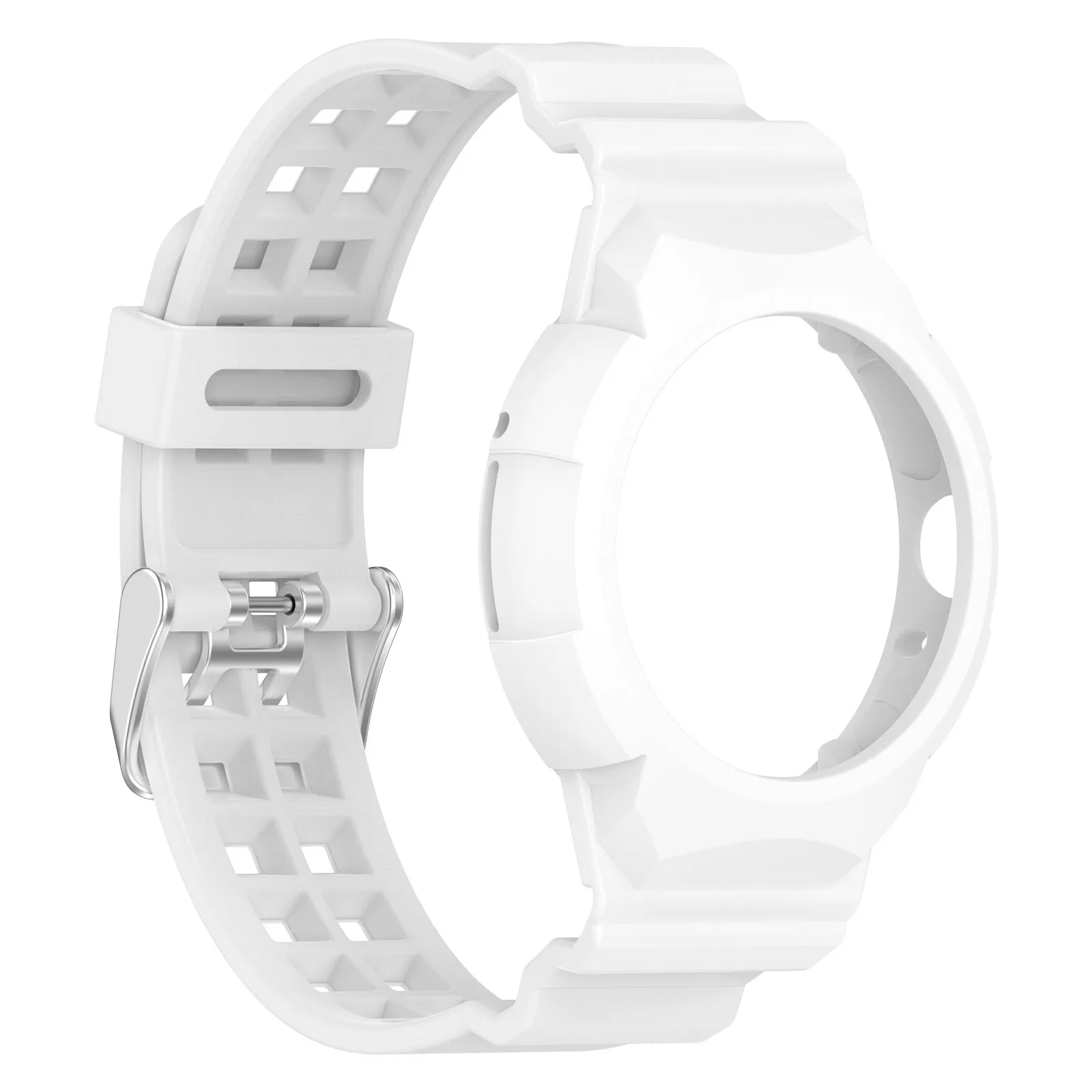 Transparent TPU Case with Integrated Wristband for Pixel Watch 2 - Sporty Smartwatch Accessory Strap