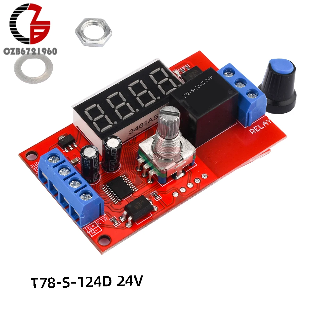 DC 5V 12V 24V 10A Adjustable Time Delay Relay Module LED Digital