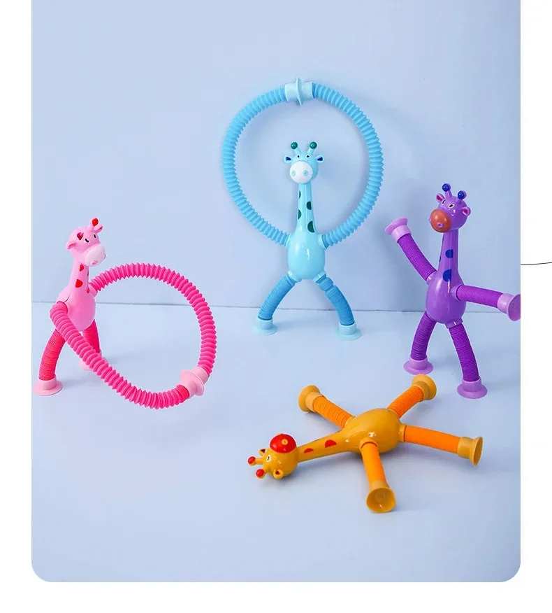Description Picture 6 of itemNew Suction Cup Telescopic Tube Giraffe Variety Shape Stretch Tube Giraffe Educational Furniture for Display home  Decoration