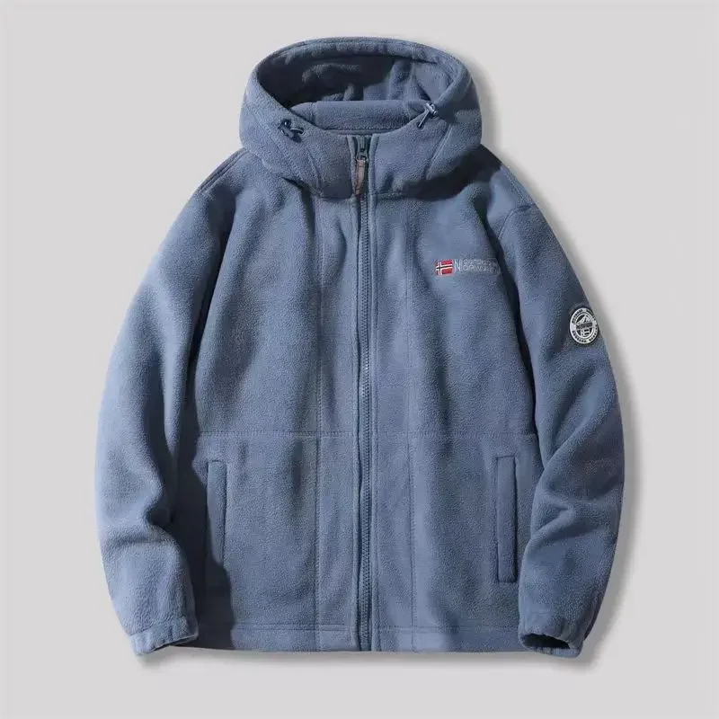 Winter Outdoor Hiking Windproof Breathable Warm Top for Men Fashionable and Versatile Comfortable Warm Lamb Wool Jacket