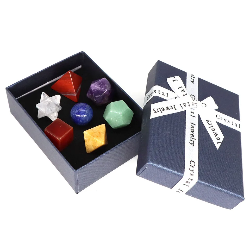 Set 7 Pietre Preziose Naturali Multicolori – Cristalli Curativi Per Decorazione, Divinazione E Regali - 4