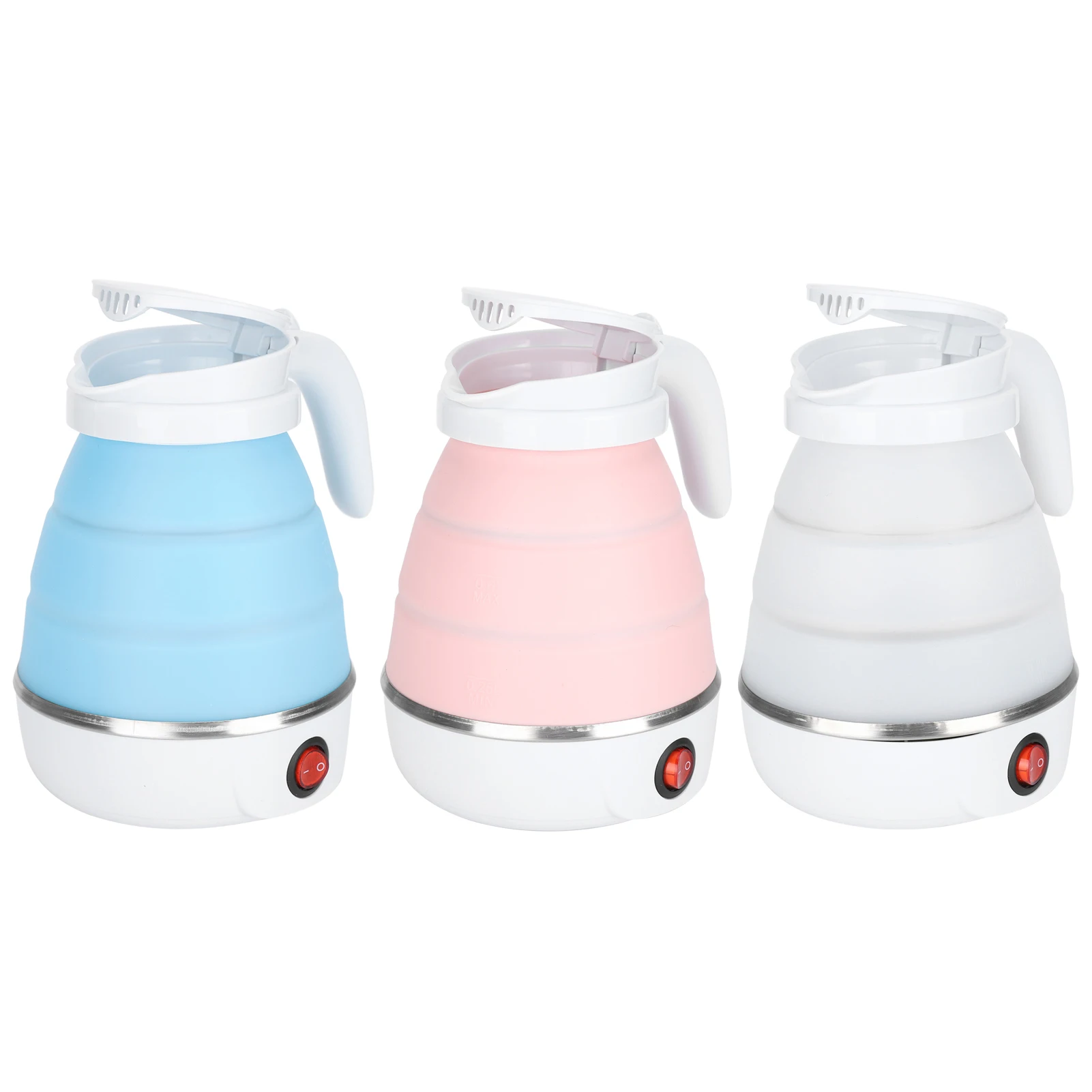 Folding Water Boiler Portable Silicone Household Electric Kettle 400W US Plug 110V 2