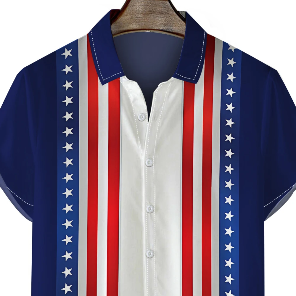 Рисунок 5 - Мужская рубашка с цифровым принтом Star-spangle