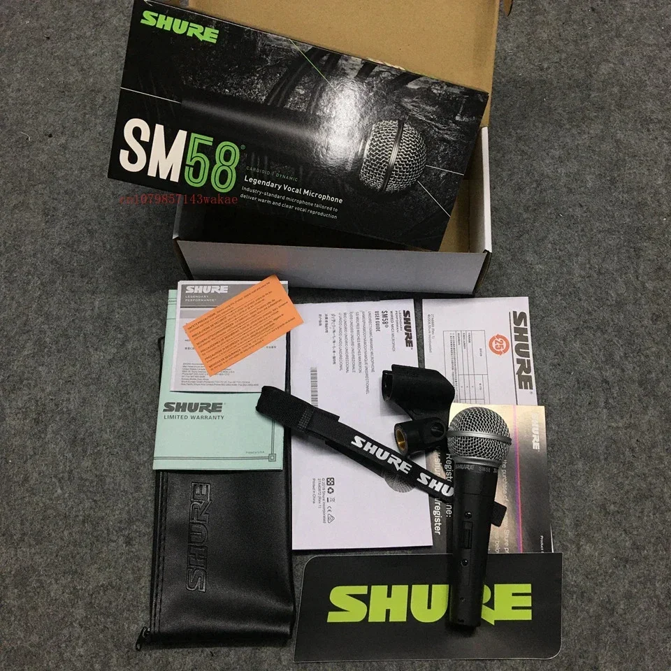 Wired Vocal Microphone Original 3PCS Shure SM58S Legendary Wired Vocal Dynamic Microphone High Quality Professional DJ Cardioid Mic Karaoke KTV Show