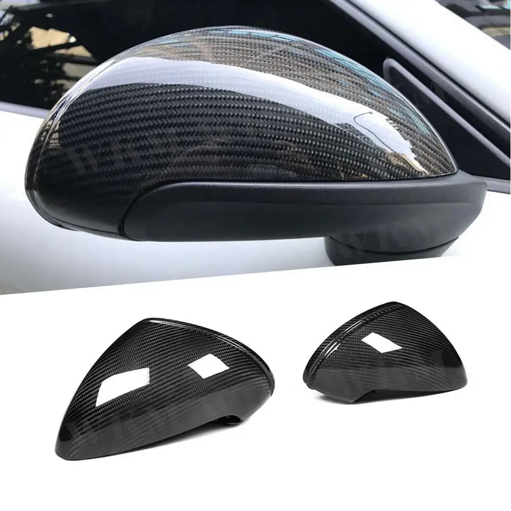 

Dry Carbon Fiber Door Side Rearview Mirror Cover Trim Shell Covers Sticker For Porsche Cayman Boxster 981 991 Standard 2013-2016