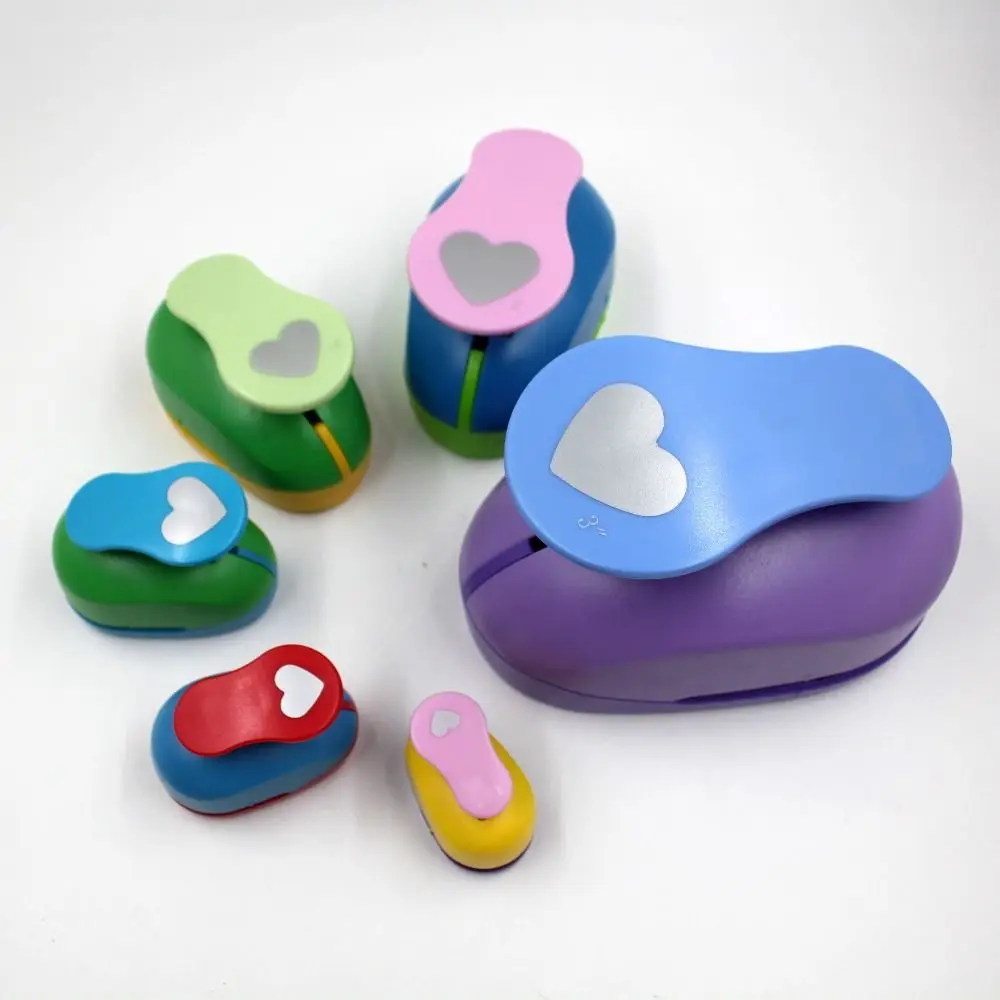 8-75mm Hole Puncher DIY Scrapbook Cards Making Embossing Device Handmade Heart/Star Shaped Hole Paper Cutter Students