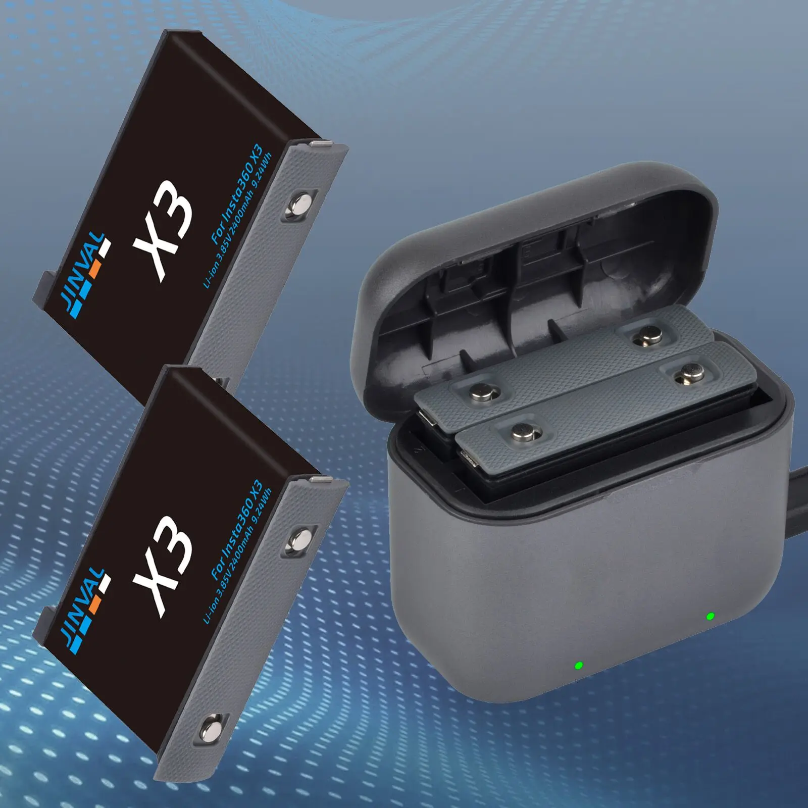 Caméra Action 360° avec Batteries et Chargeur Lot