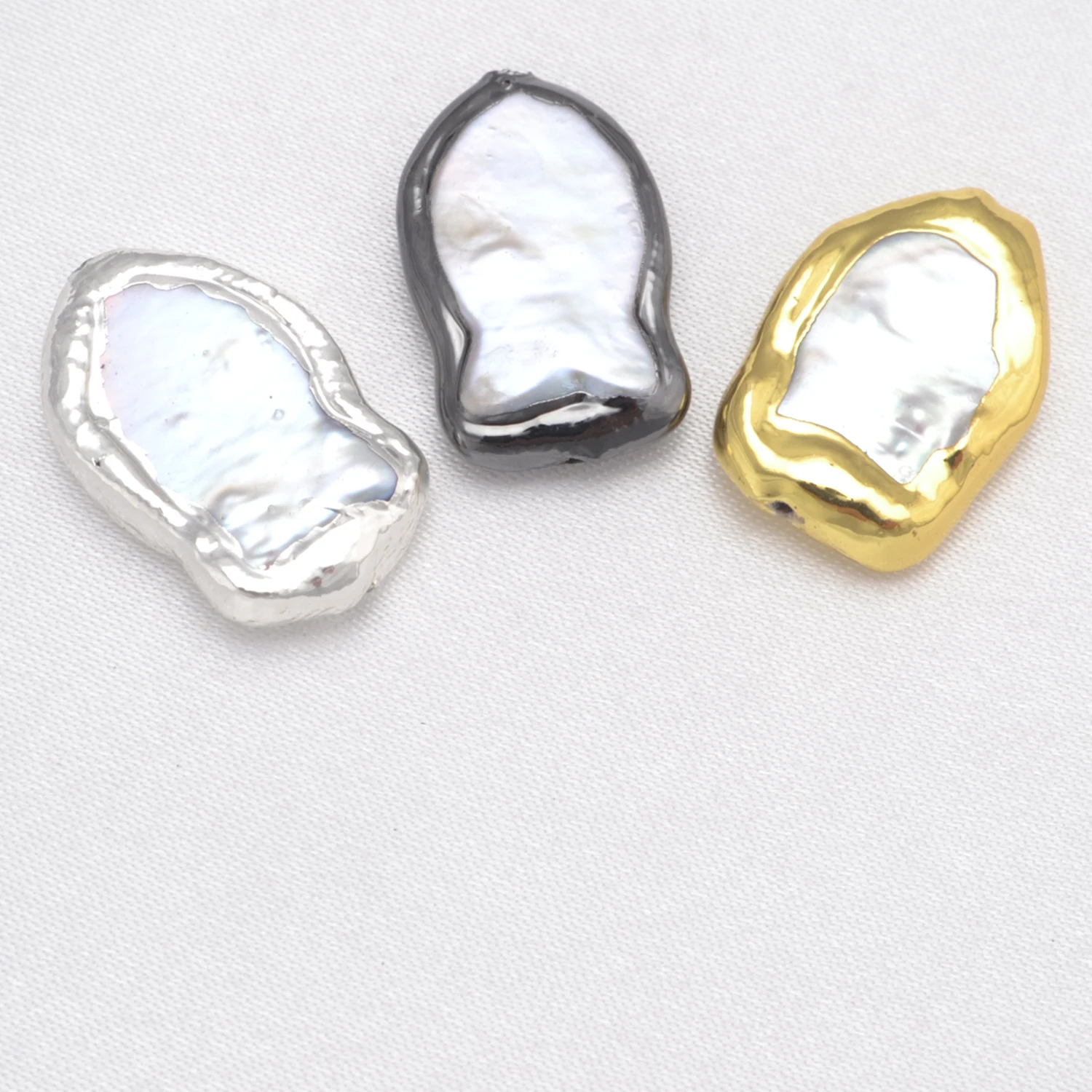 10 Pcs Beads for Jewelry Making Brass Wrapped Pearl Bracelets Material DIY Necklace Spacer Gold Color Trend Jewelry Wholesale