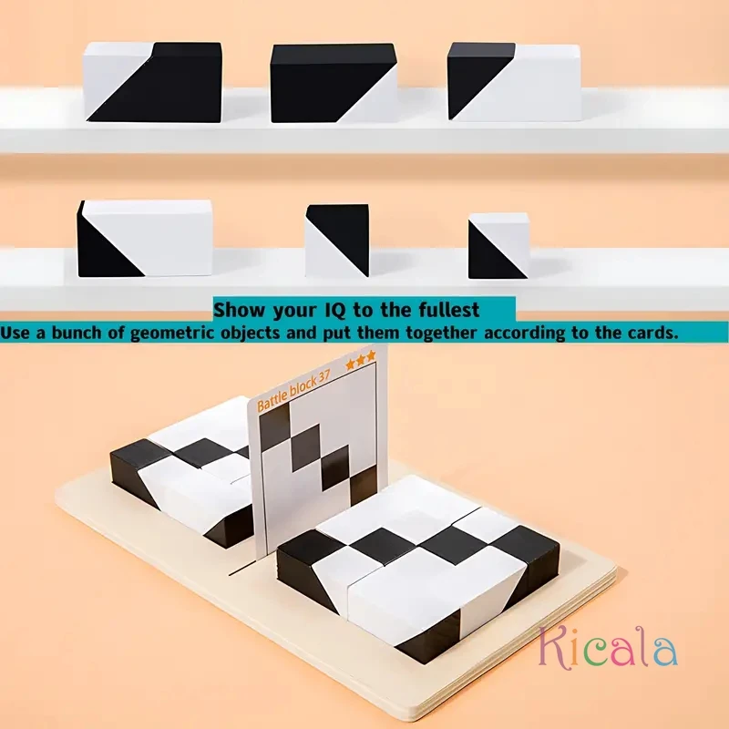3D Mind-bending IQ Challenge Geometric Puzzle Game Kids Toy Game Parent-child Interactive Board Game Party Game Toy Gifts 5