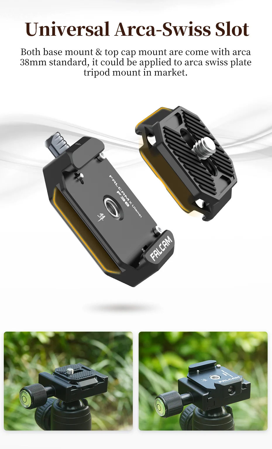 F38 Non-slip Multi-hole Quick Release Base for F38 Tripod 3364 3301