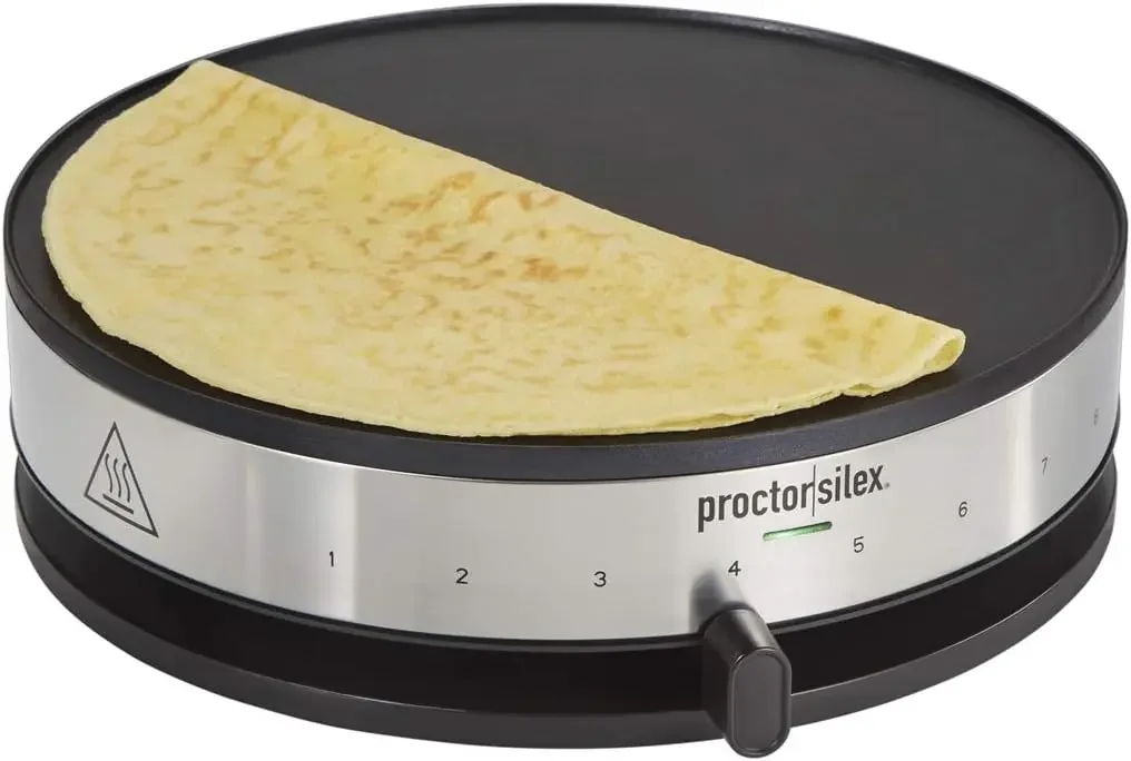 Electric Crepe Maker with 13” Nonstick Griddle for Eggs,Omelets and Quesadillas, W/ Temperature Control, Batter Cup,  (38400PS) 2