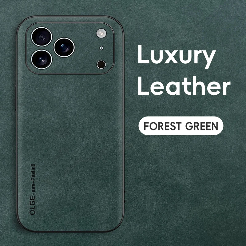 Luxury Vintage Sheepskin Leather Phone Case - Shockproof & Soft Back Cover
