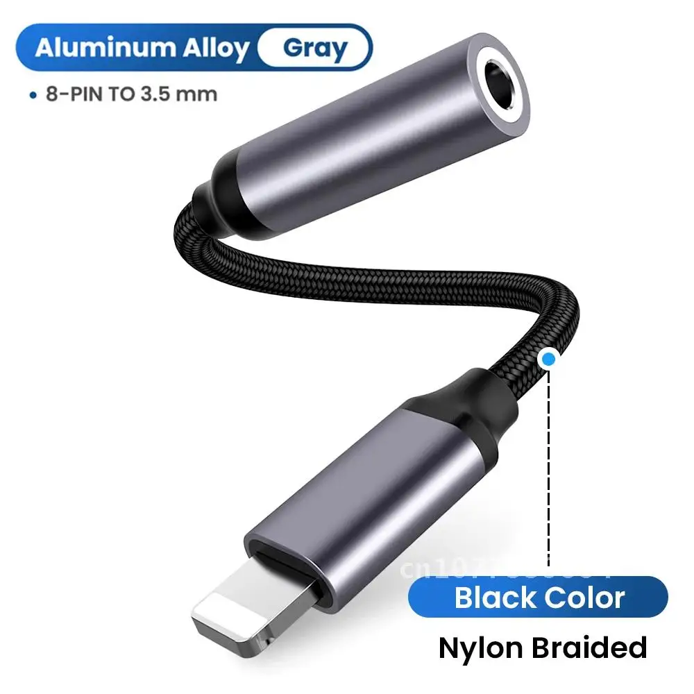 Adapter for iPhone 13 12 Pro 3.5mm AUX Cable Headphone Connector Mini Audio Splitter for iOS 14 Above Adapter