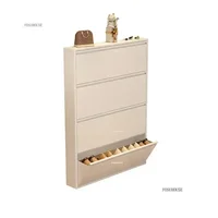 Steel Narrow Shoe Rack Home Aesthetic Living Room Furniture Tilted Vertical Storage Hallway Shoe Cabinets n 2