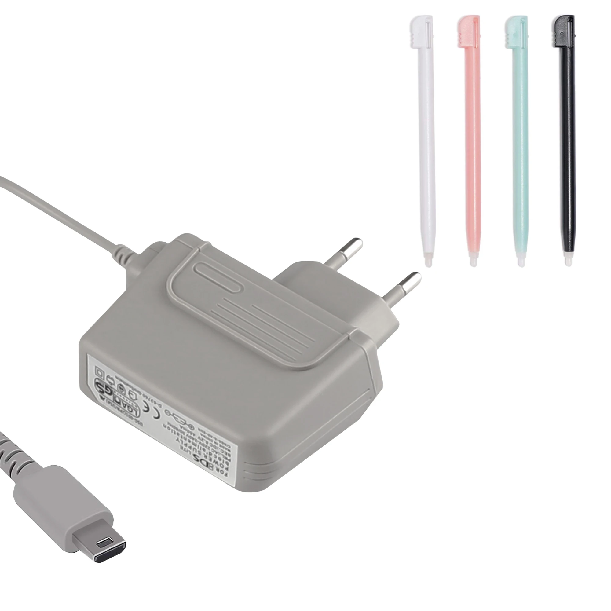 DSi Charger Kit, AC Power Adapter Charger and Stylus Pen for Nintendo DSi,  Wall Travel Charger Power Cord Charging Cable