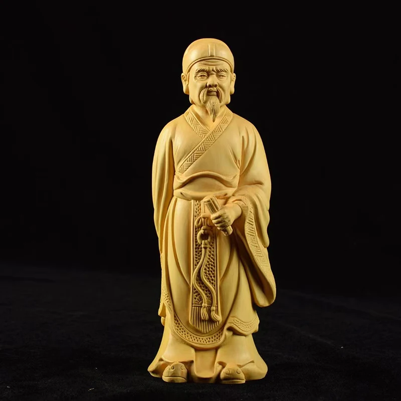 

Wooden carving Lao Zi Ancient figure statue Solid wood hand carving Memorial statues of thinkers, philosophers, and literati