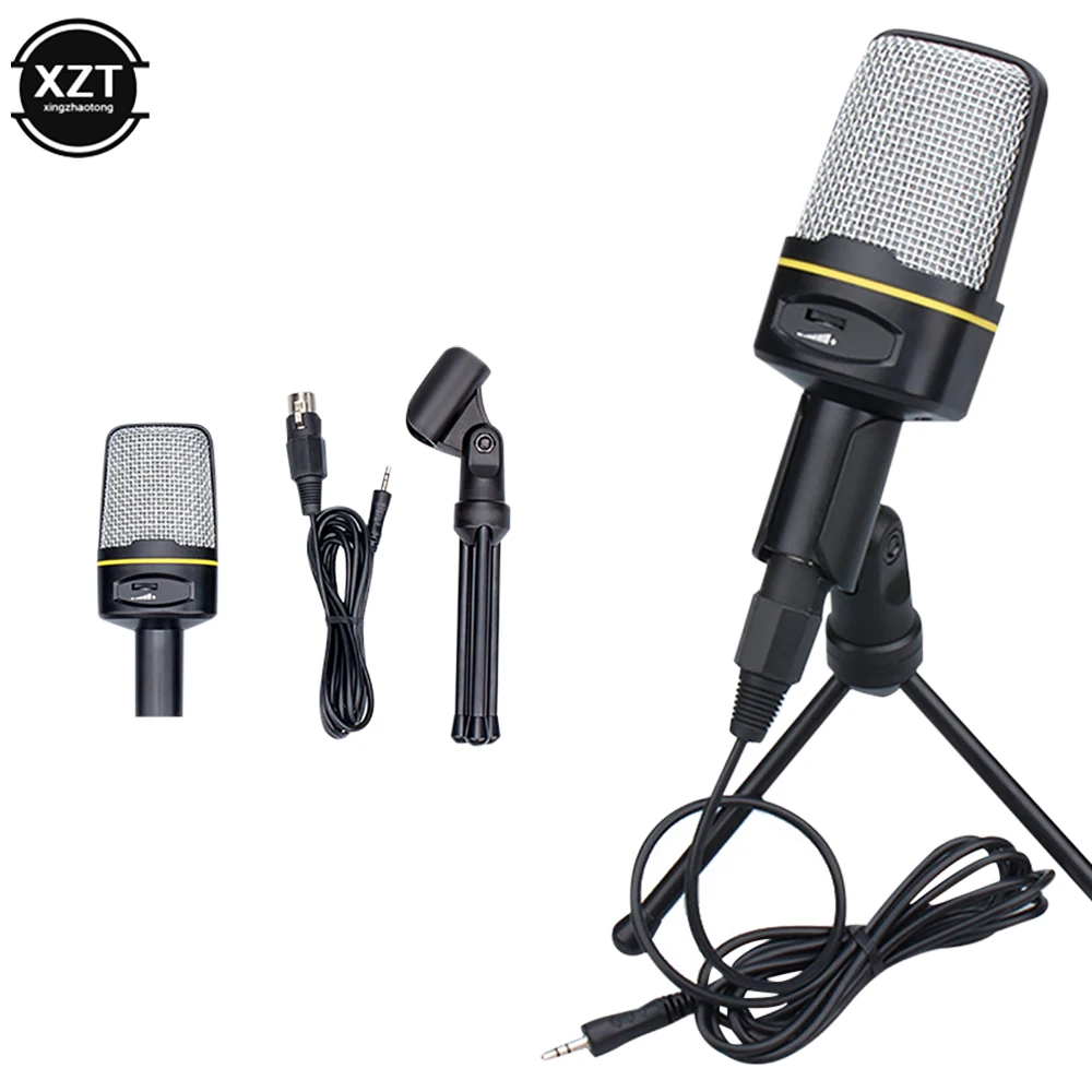 Condenser Microphone Professional 3.5mm Wired Studio Capacitive Mic With Tripod Stand SF920 for PC Computer Recording
