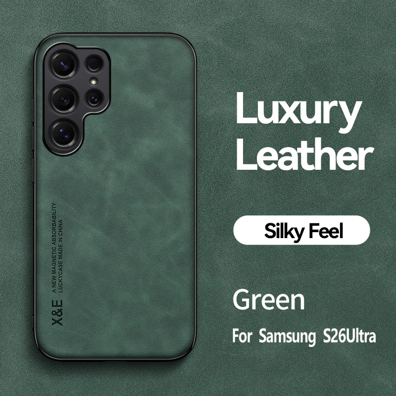 Elegant Magnetic Leather Phone Case with Soft Bumper Back Cover