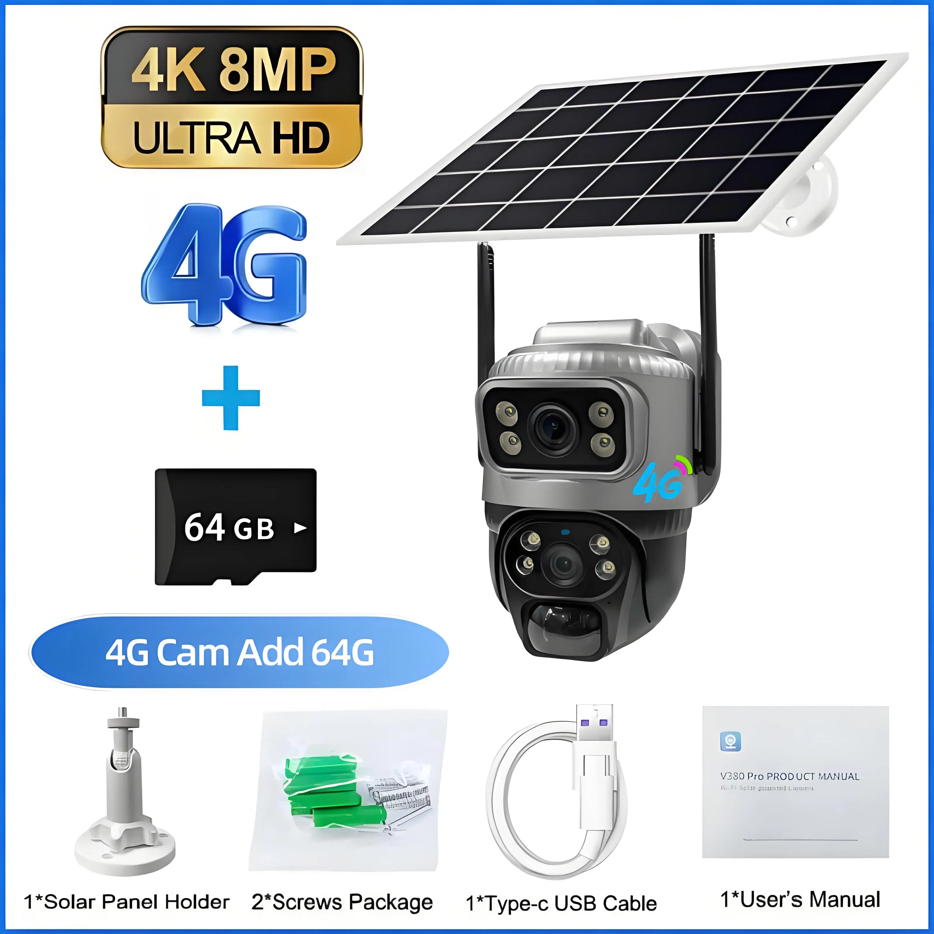 4G Cam Add 64G Card