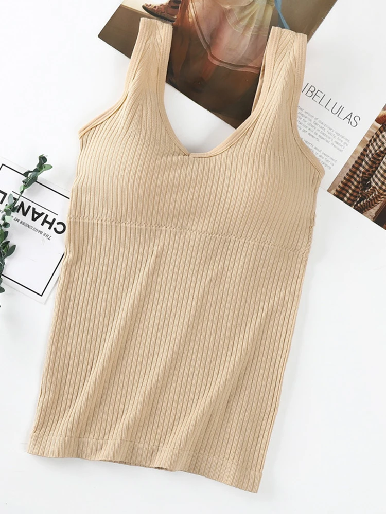 

Removable Chest Pad Camisoles Female Fashion Solid Tank Top Wireless Beauty Back Underwear Sling Women