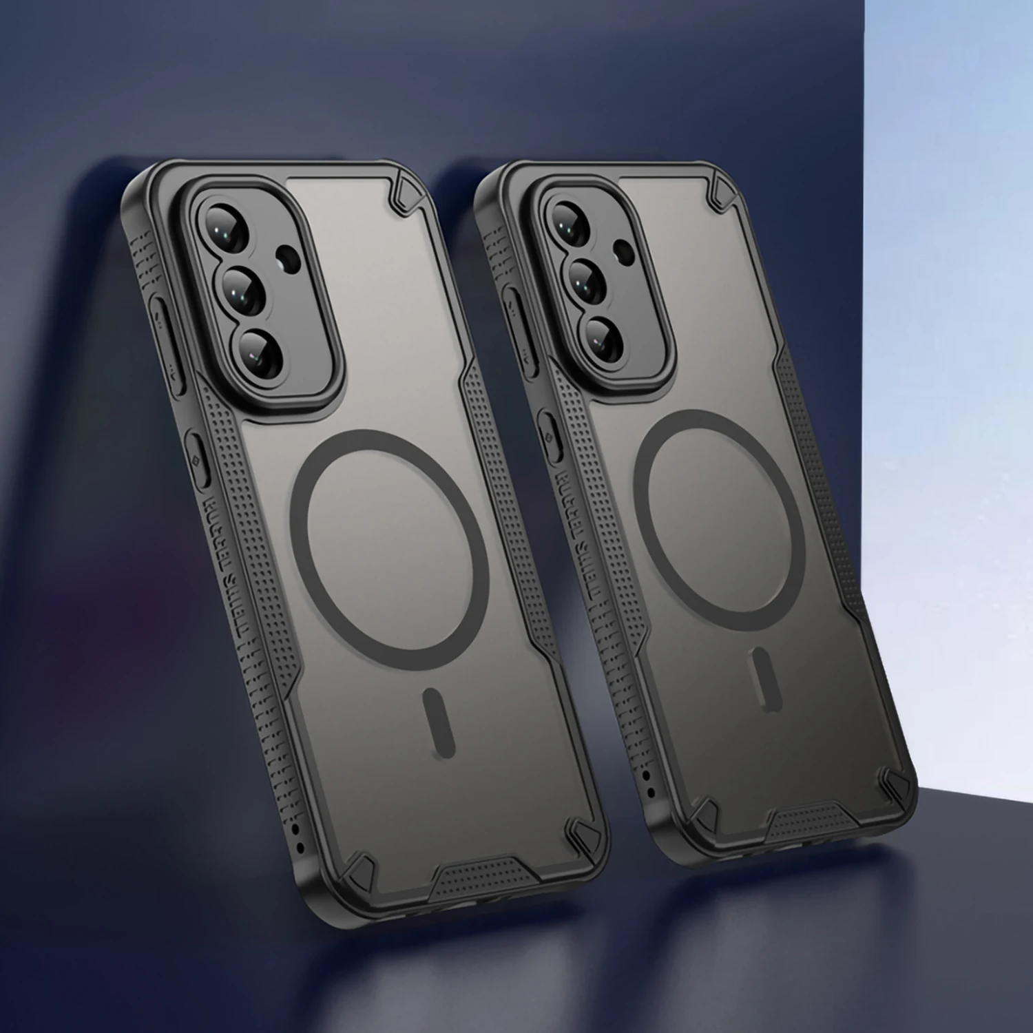 Magnetic Luxury Matte Translucent Armor Shockproof Phone Case with Magsafe Wireless Charging