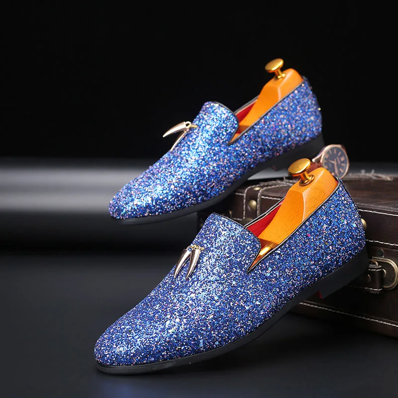 

Новая трендовая повседневная обувь, мужские Синие слипоны, Мужская популярная Молодежная модная мужская обувь, удобная мужская обувь