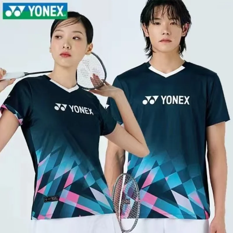YONEX Badminton Tennis Wear Sports T-shirts Short-sleeved Comfortable Breathable Sweat-absorbent Quick-drying Tops short sleeve t shirt badminton uniforms