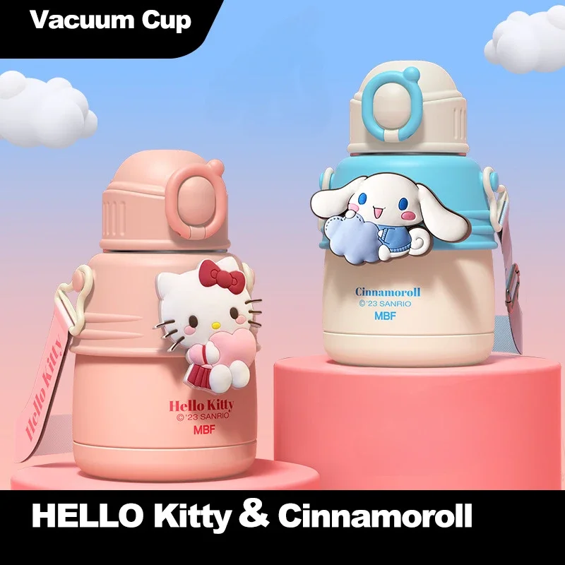 

Kawaii аниме Sanrio HelloKitty Cinnamoroll почтовый соломенный термос чашка воды большой емкости милый подарок на день рождения для мальчиков и девочек