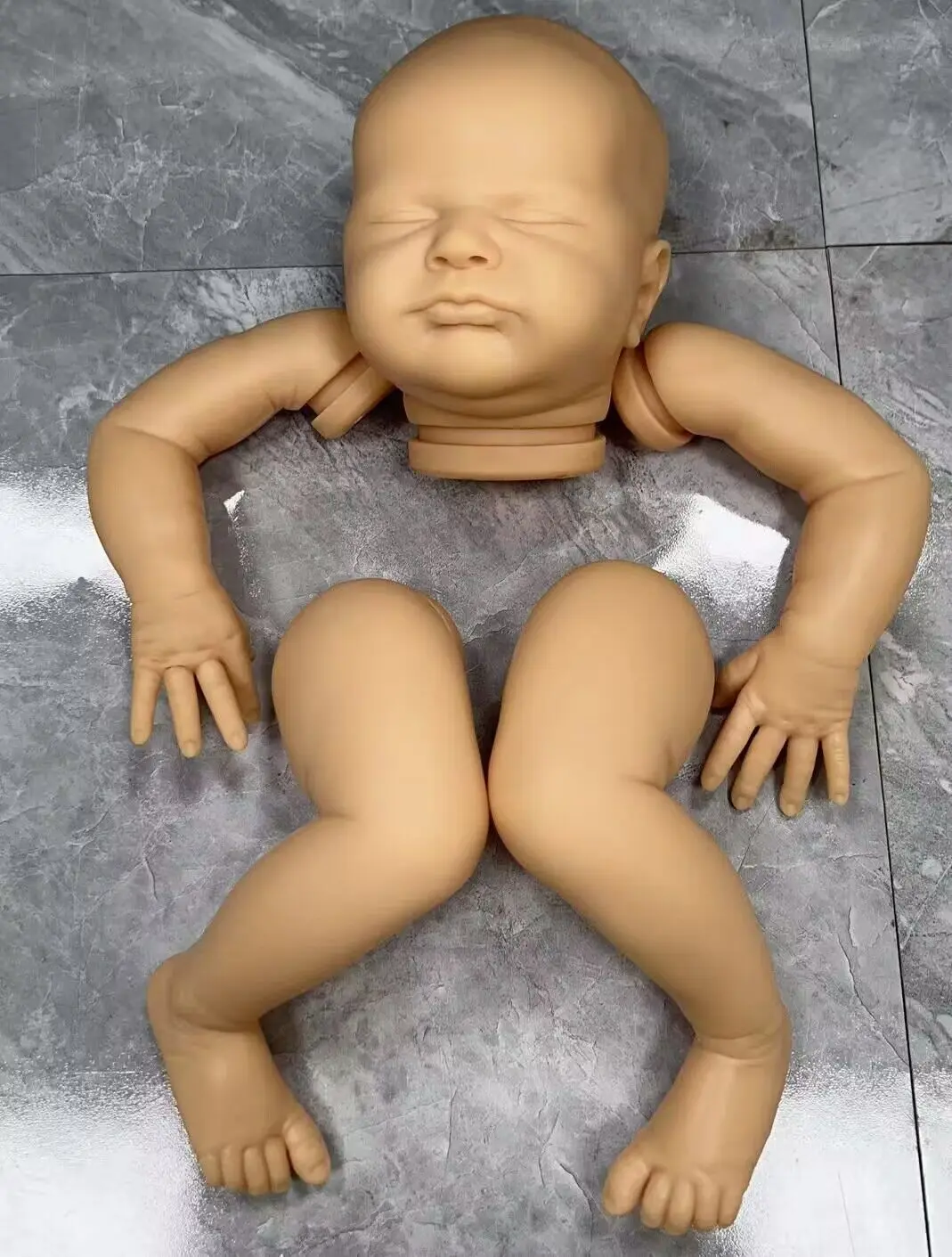 19Inch Reborn Doll Kit Max Limited Edition lifelike soft touch Frech Color Kit with cloth body
