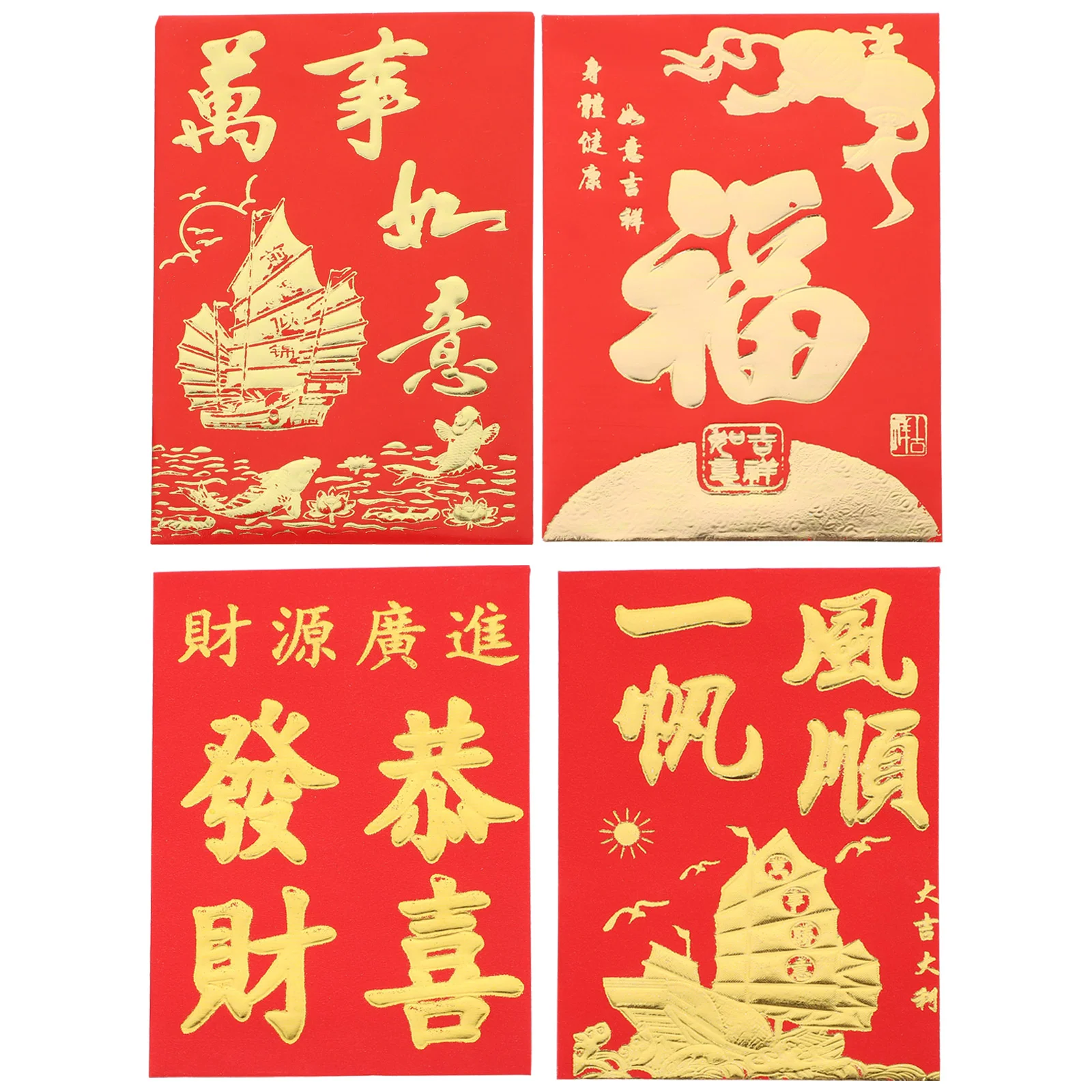 

160Pcs Chinese New Year Red Envelopes Spring HongBao Money Pocket Paper Red Packet Spring Festival Money pouches Dragon