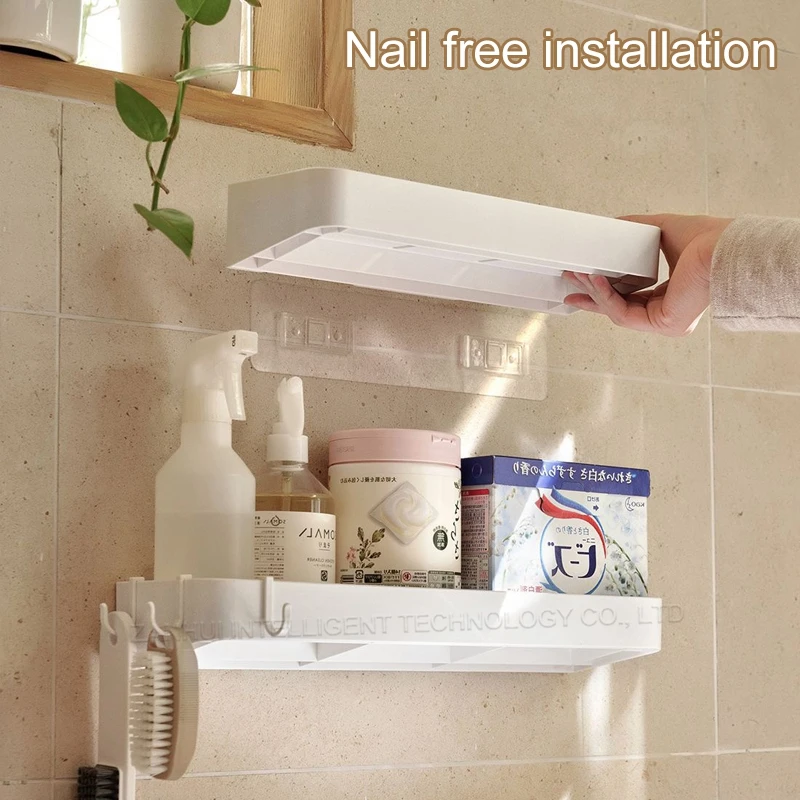 2 Pcs Adhesive Shower Rack, Shower Shelf, No Drilling Rustproof