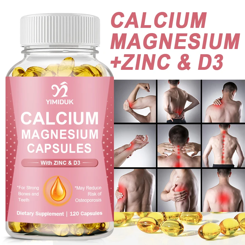 

Calcium 1000mg Magnesium 400mg Zinc 25mg Vitamin D3 600iu Promotes Bone & Muscle & Nervous System Health & Promotes Cell Growth