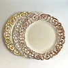 European Banquet Plates Plastic Charger For Home Dinner Table Decor Wedding Party Cake Tray Hotel Western Mats 13inch 100pcs 1