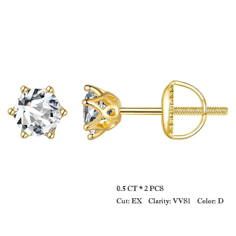Gold 0.5CT X 2