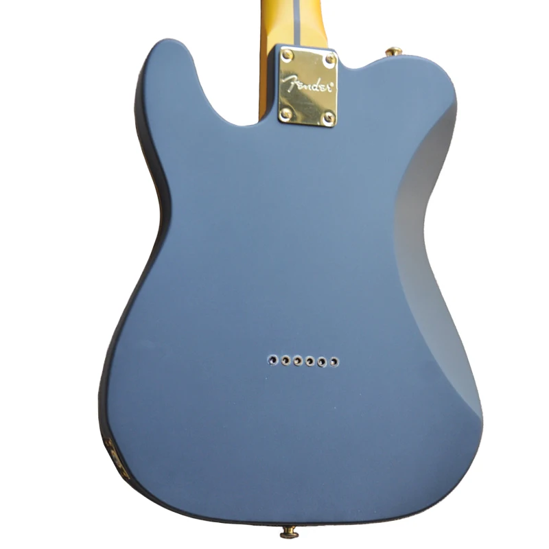 Electric Guitar Gold Accessories Matte Black Body Yellow Border High Quality OTGT-2013