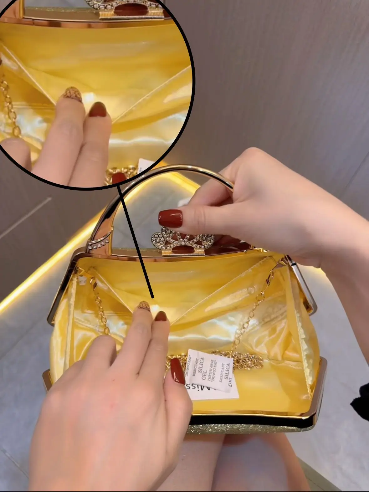 Gold Silver Color Bridal Small Handbags Wedding Party Evening Bag Classic Trendy Clutches Prom Banquet Shoulder Bags For Women