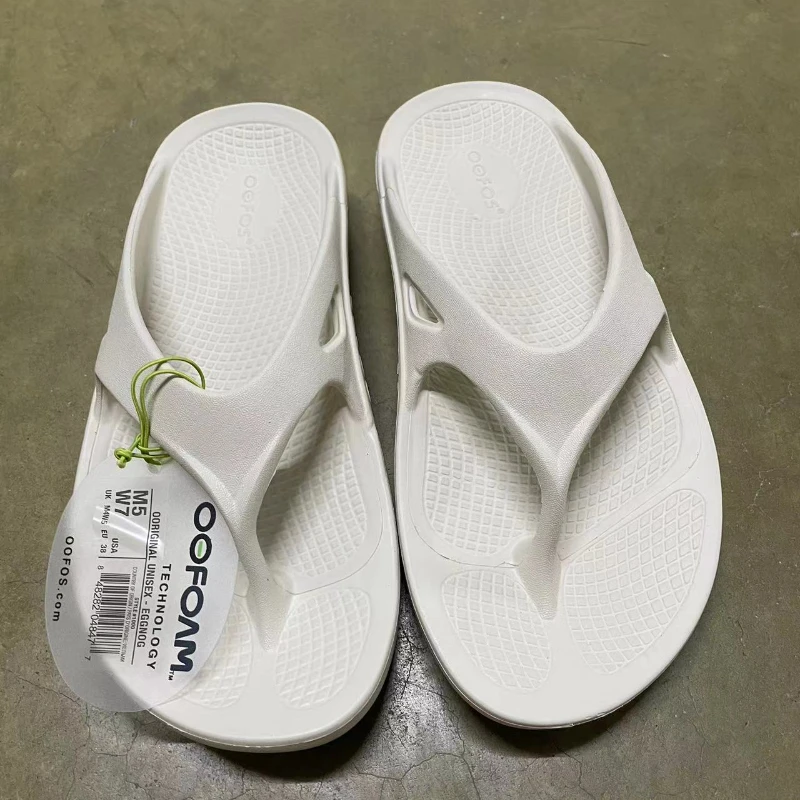 ตัวเลือกสินค้า Oofos รองเท้าแตะรองเท้าแตะน้ำหนักเบา, รองเท้าสลิปเปอร์รองเท้าแตะรองเท้าแตะรองเท้าแตะชายหาดเบาสำหรับผู้ชายผู้หญิงพื้นนุ่ม