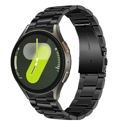 Premium Stainless Steel Metal Watch Strap - Original Design Bracelet - Watch 7654 (Black)