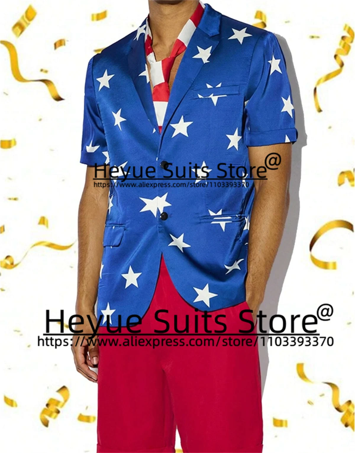 Beach Outfits Party Business Men Suits Slim Fit Custome Made Fashion 2 Pieces Sets Elegant Jacket+Casual Shorts Costume Homme