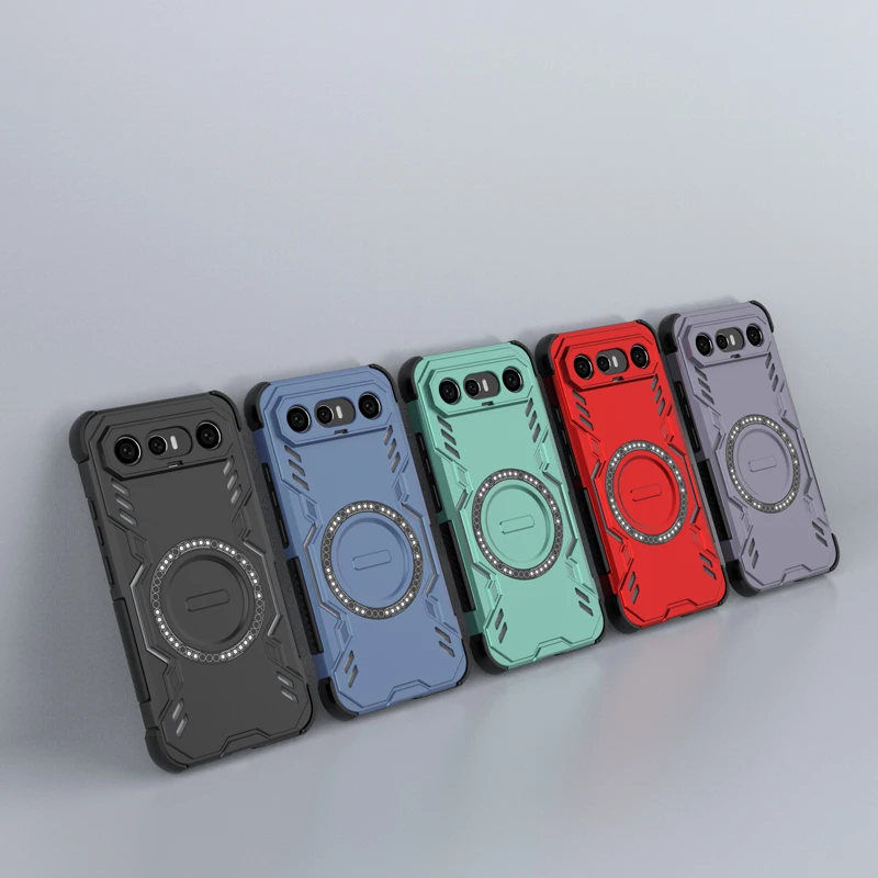 ELVEV Magnetic Wing Shield Case - Durable Hard PC & Soft TPU Wireless Charging Cover