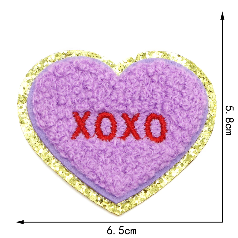 1PC Love You Love Bug Chenille Stickerei Patch Eisen auf Patches für Kleidung thermoadhäsive Patches auf Kleidung Jacke Abzeichen – Detail 11