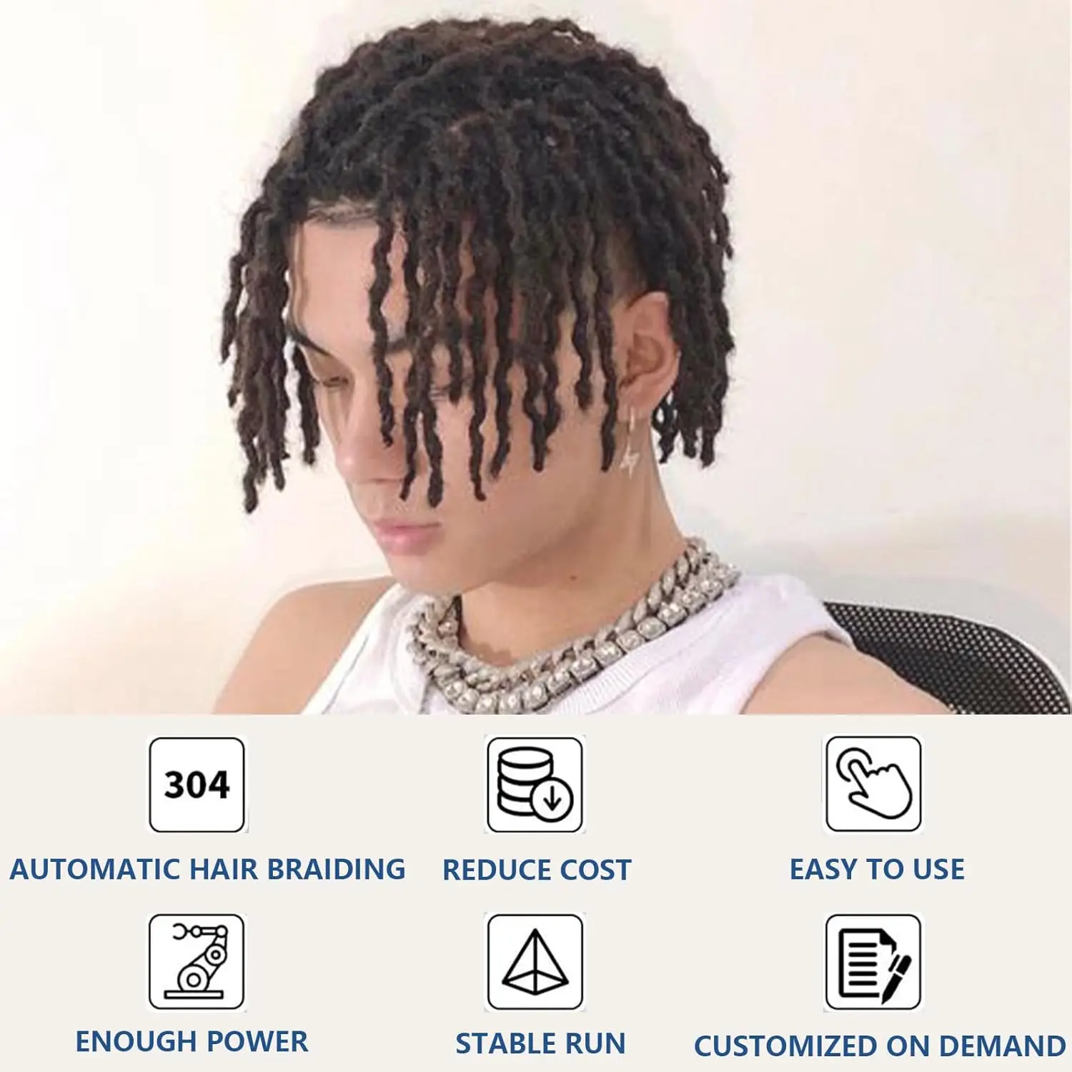 Portable Dreadlocks Machine,Automatic Instant Dreadlock Machine for Locs,Dreadlock Maker for Long Human Hair and Synthetic Hair 2