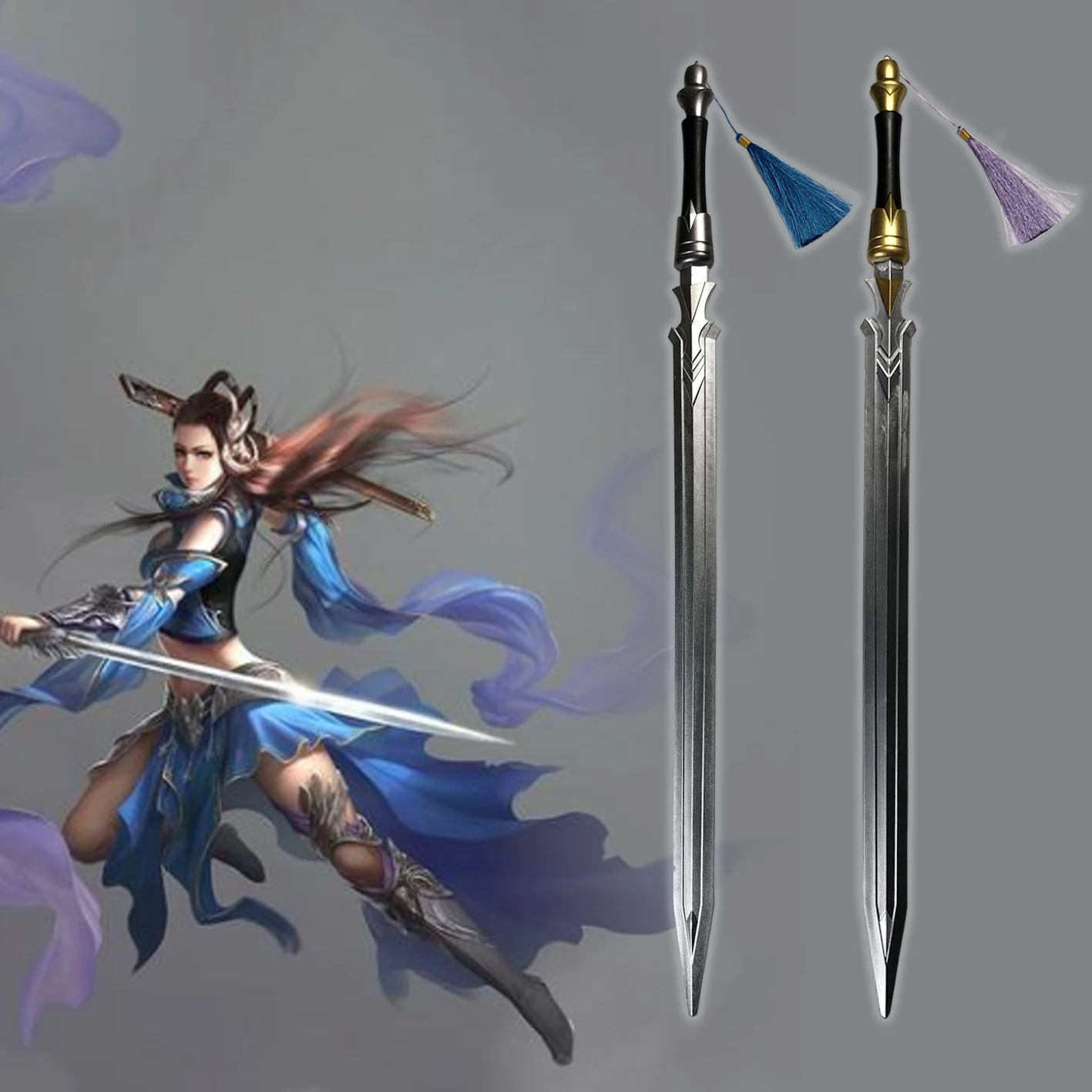 

1:1 King Power Sky Sword Dou luo Doula Continent Props Weapon Chinese Styles Sword Cosplay Weapon Halloween Cos Props 100cm