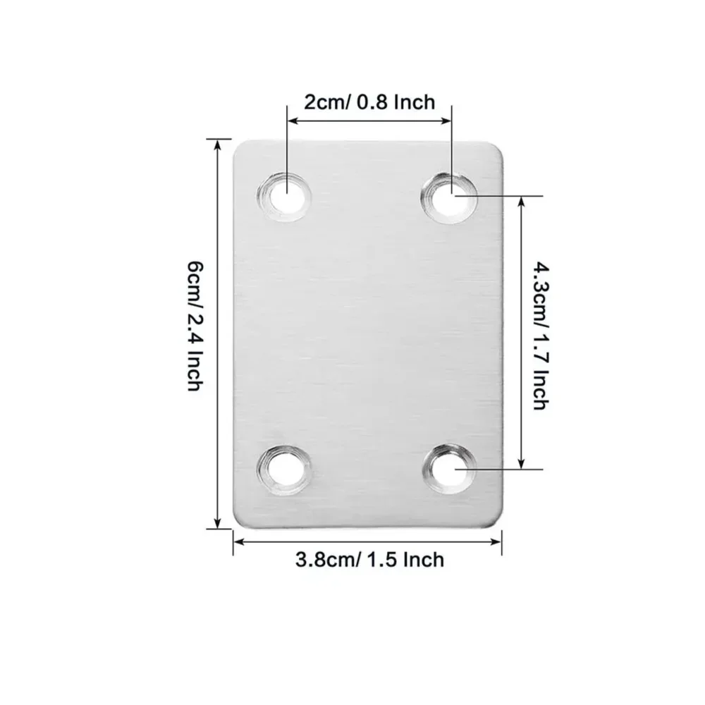 10Pcs Stainless Steel Angle Code Fixing Bracket Iron Plate Furniture Quick Links for Woodworking And Joinery
