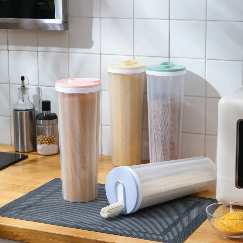 1.9L-2.5L Food Storage Box Sealed Jar Can For Kitchen Grain Dried Fruit Snack Cereal Dispenser With Pour Lid Plastic Container 5
