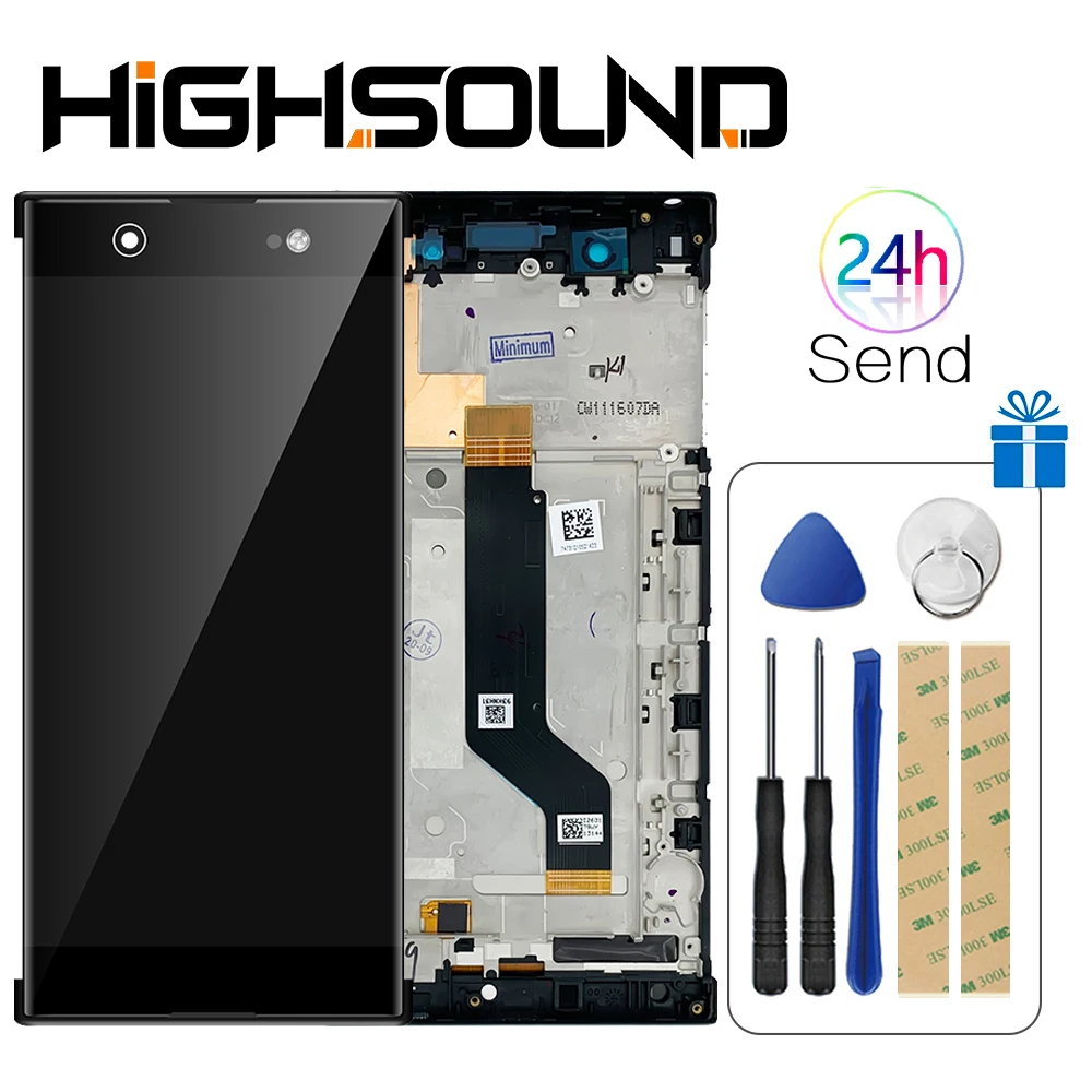 ЖК-дисплей для Sony Xperia XA1 Ultra G3221 G3212 G3223 G3226 C7 экран с дигитайзером в сборе рамкой и