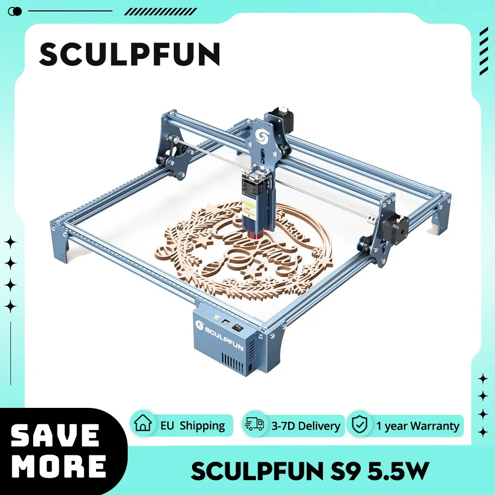 Grawer laserowy SCULPFUN S9 90W z EU za $136.16 / ~526zł Grawer laserowy SCULPFUN S9 90W z EU za $136.16 / ~526zł